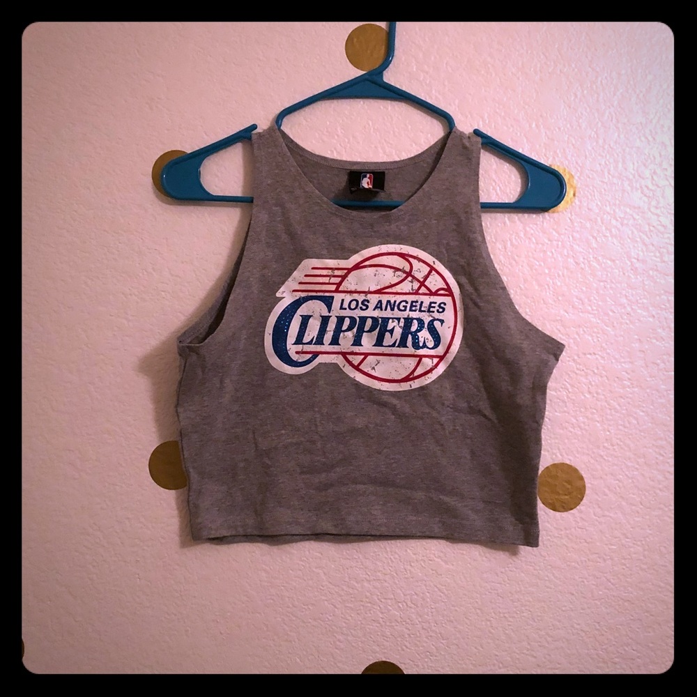 LA Clippers crop top with rhinestones size large